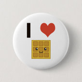 I Liebe Waffles Button (Vorderseite)