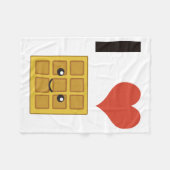 I Liebe Waffles Fleecedecke (Vorderseite (Horizontal))