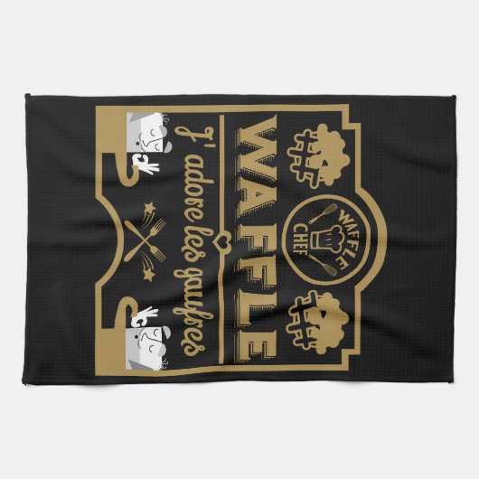 I Liebe Waffles Geschirrtuch (Horizontal)