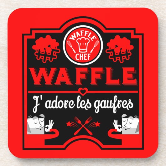 I Liebe Waffles Getränkeuntersetzer (Vorderseite)