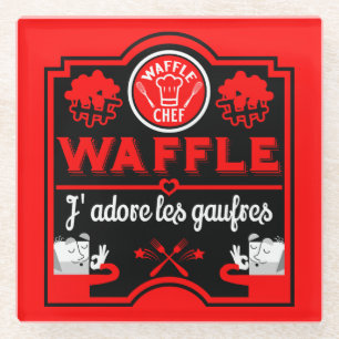 I Liebe Waffles Glasuntersetzer
