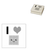 I Liebe Waffles Gummistempel (Stempel)