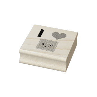 I Liebe Waffles Gummistempel