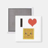 I Liebe Waffles Magnet (Vorderseite/Rückseite)