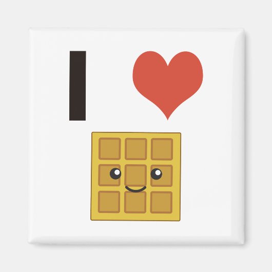 I Liebe Waffles Magnet (Vorne)