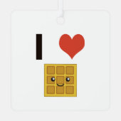I Liebe Waffles Ornament Aus Metall (Rückseite)