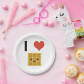 I Liebe Waffles Pappteller (Party)