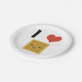 I Liebe Waffles Pappteller (Schrägansicht)