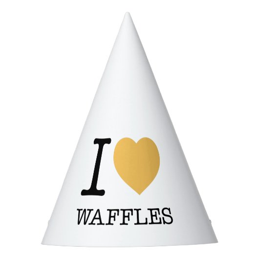 I LIEBE WAFFLES PARTYHÜTCHEN (Vorderseite)