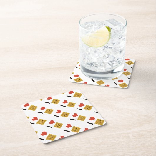 I Liebe Waffles Rechteckiger Pappuntersetzer (Vor Ort)