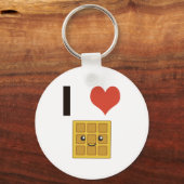 I Liebe Waffles Schlüsselanhänger (Vorderseite)