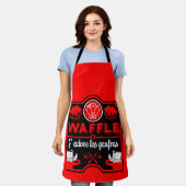 I Liebe Waffles Schürze (Getragen)