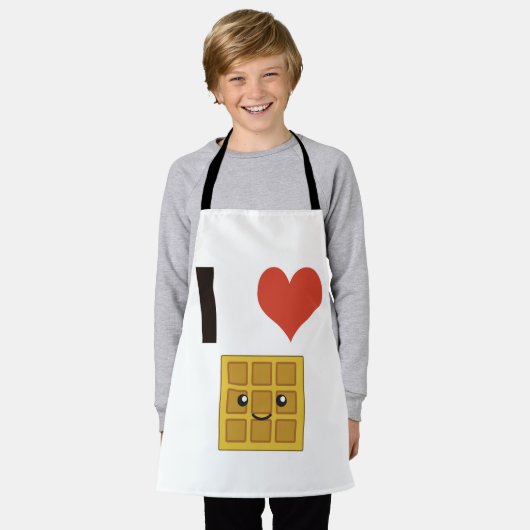 I Liebe Waffles Schürze (Getragen)