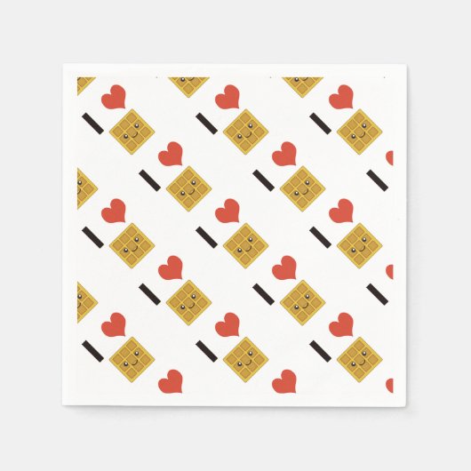 I Liebe Waffles Serviette (Vorderseite)