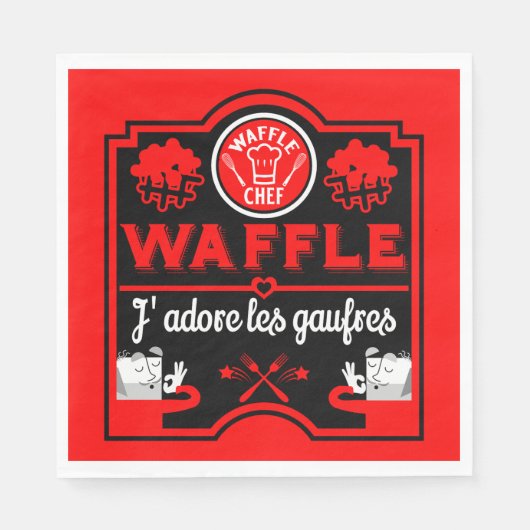 I Liebe Waffles Serviette (Vorderseite)