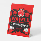 I Liebe Waffles Sockelschild (Vorderseite)