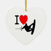 I LIEBE WAKEBOARDING KERAMIKORNAMENT (Vorne)