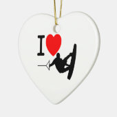 I LIEBE WAKEBOARDING KERAMIKORNAMENT (Links)