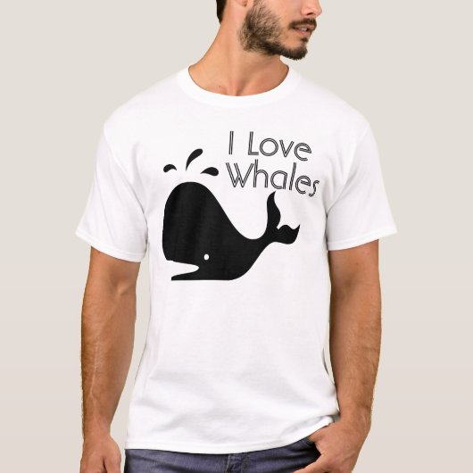 I Liebe-Wal-T-Shirt T-Shirt (Vorderseite)