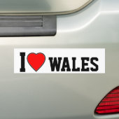I Liebe Wales Autoaufkleber (Auf Auto)