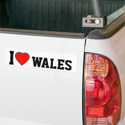 I Liebe Wales Autoaufkleber (Auf Lkw)