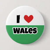 I Liebe Wales Button (Vorderseite)