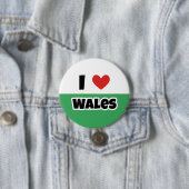I Liebe Wales Button (Beispiel)