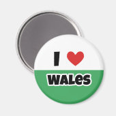 I Liebe Wales Magnet (Vorderseite/Rückseite)
