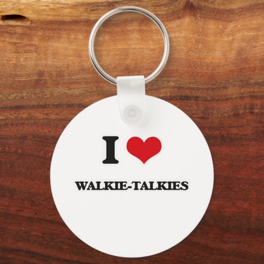 I Liebe Walkie-Talkies Schlüsselanhänger (Vorderseite)