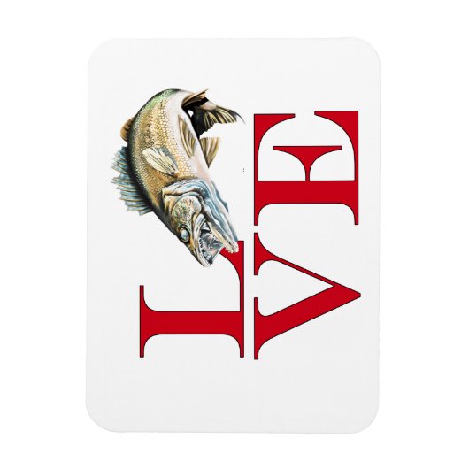 I Liebe Walleye Magnet (Vertikal)