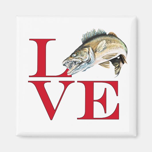 I Liebe Walleye Magnet (Vorne)