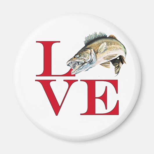 I Liebe Walleye Magnet (Vorne)