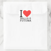 I Liebe Wallis & Futuna Quadratischer Aufkleber (Tasche)