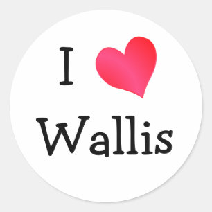 I Liebe Wallis Runder Aufkleber