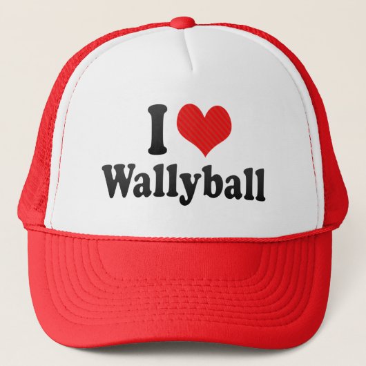 I Liebe Wallyball Truckerkappe (Vorderseite)