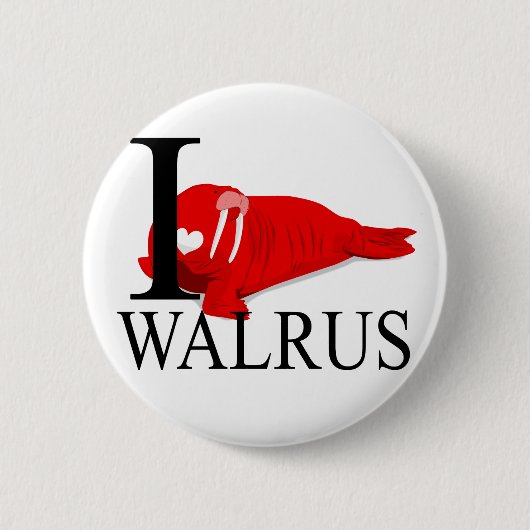 I Liebe-Walross-Knöpfe Button (Vorderseite)