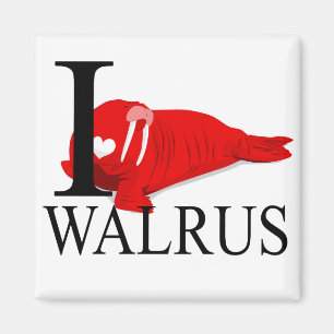 I Liebe-Walross-Magneten Magnet