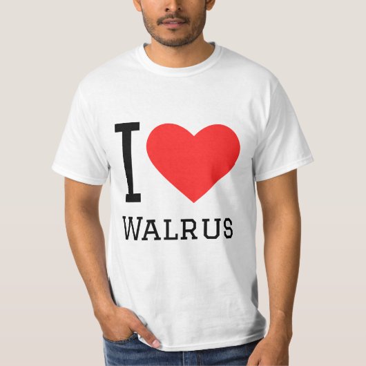 I Liebe Walrus T-Shirt (Vorderseite)