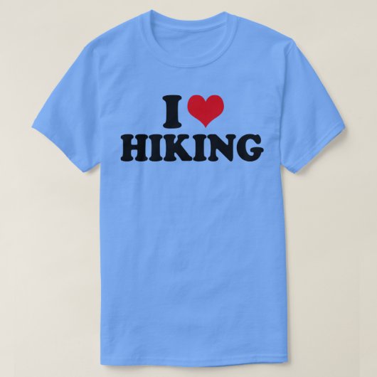I Liebe Wandern T-Shirt (Design vorne)