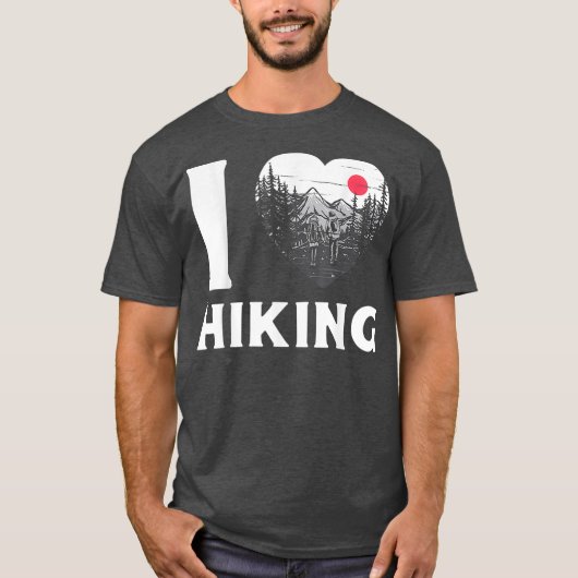 I Liebe Wandern T-Shirt (Vorderseite)