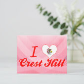 I Liebe Wappen Hill, Illinois Postkarte (Stehend Vorderseite)