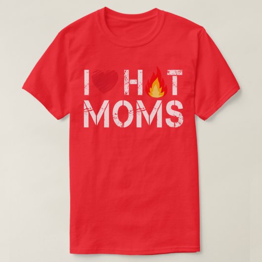 I Liebe Warme Mamas T-Shirt (Design vorne)