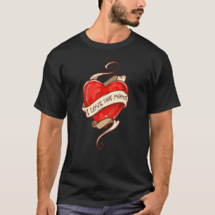 I Liebe Warme Mamas Vintag Herz Hot Mamas T-Shirt