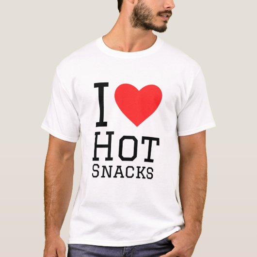 I Liebe warme Snacks T-Shirt (Vorderseite)