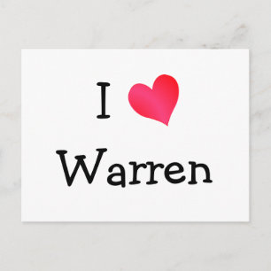 I Liebe Warren Postkarte