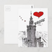 I Liebe Warsaw Postkarte (Vorne/Hinten)