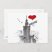 I Liebe Warsaw Postkarte (Vorne/Hinten)