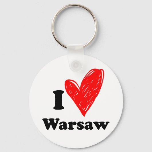I Liebe Warsaw Schlüsselanhänger (Vorderseite)