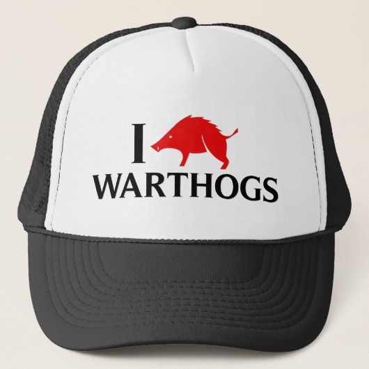 I Liebe Warthogs Truckerkappe (Vorderseite)