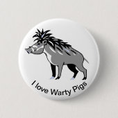 I Liebe Warty PIGS - Warthos - Wildtiere - Button (Vorderseite)